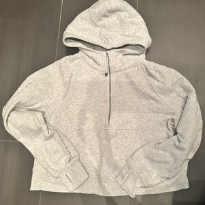 Lululemon Gray Scuba oversized half zip hoodie M/L